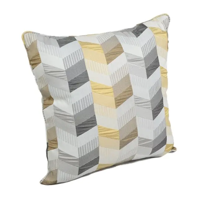 Jacquard – Kissen gelb grau Günstig