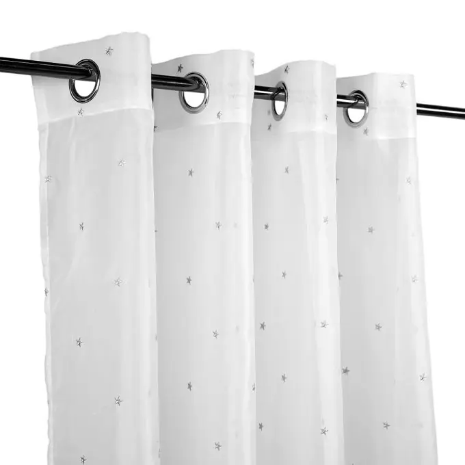 Vorhang bestickt Sterne grau Jetzt Kaufen