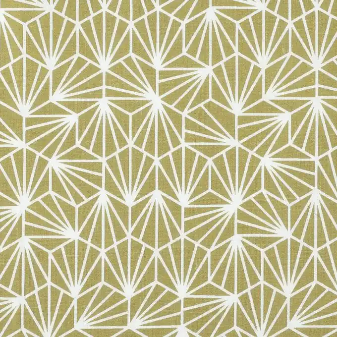 Neue Kollektion Baumwollstoff mit grünem Origami-Motiv