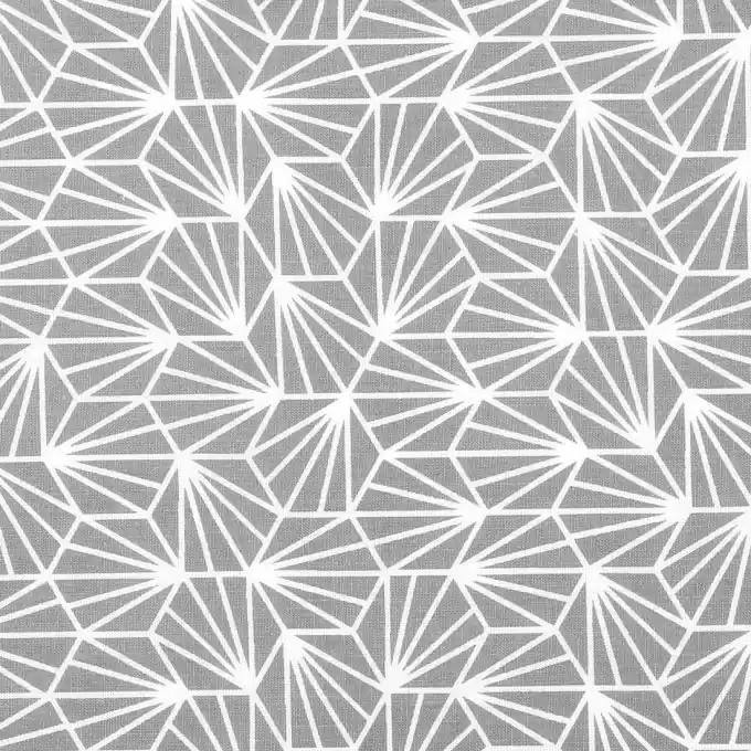 Hochwertig Baumwollstoff Origami Grau