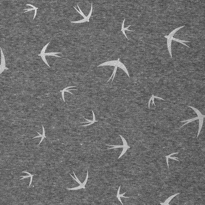 Sweatshirtstoff Vogel dunkelgrau Jetzt Zugreifen