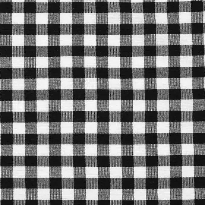 Kostenloser Rückversand Schwarz karierter Dekostoff