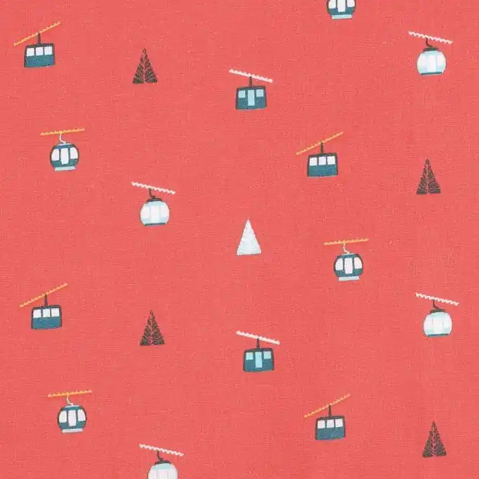 Exklusiv Cretonne cabine rouge 150cm