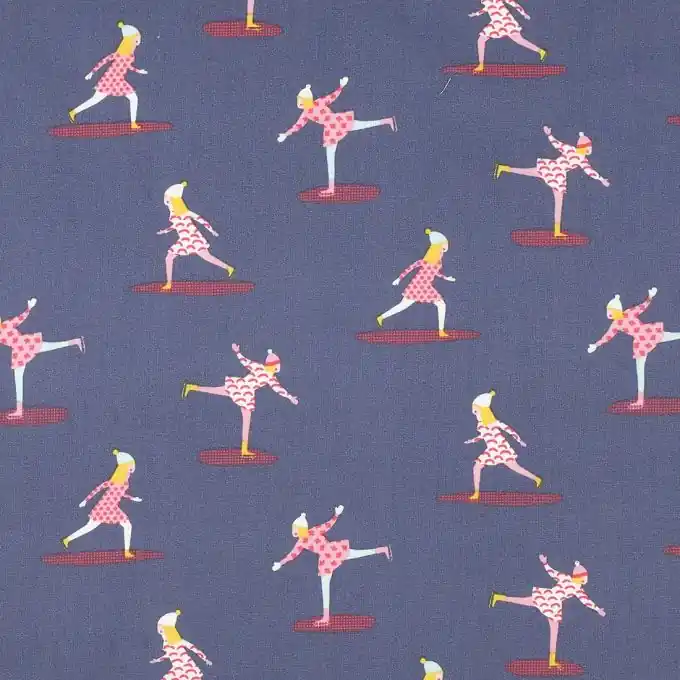 Blauer Baumwollstoff Skater Nur Heute