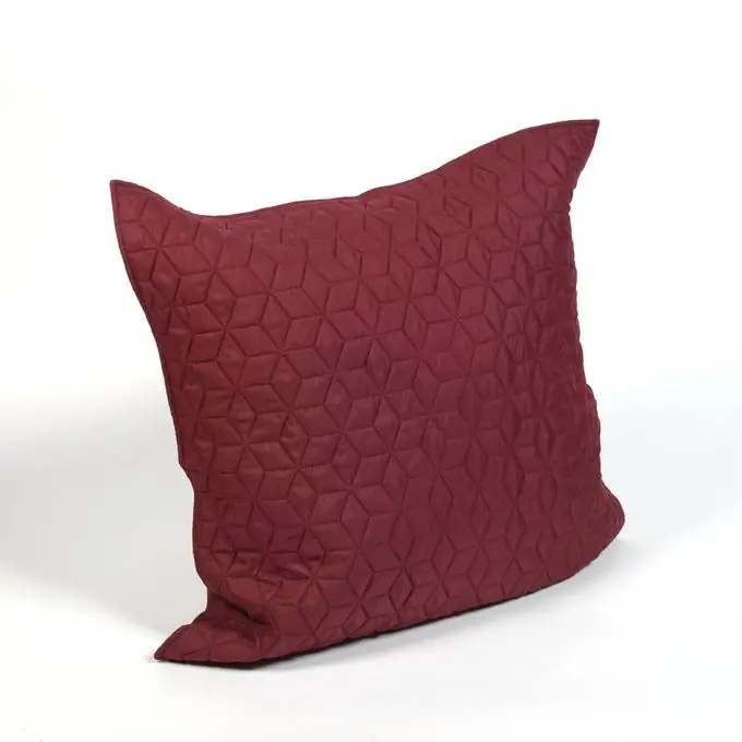 Bordeauxrote Stern-Kissenhülle 65×65 cm Neu Im Sortiment