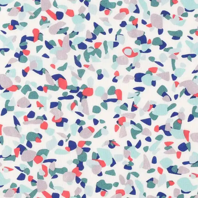 Expressversand Cretonne terrazzo bleu 150cm