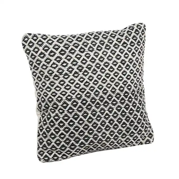 Sofort Bestellen Jacquard – Kissen Etnic schwarz ecru 50x50cm