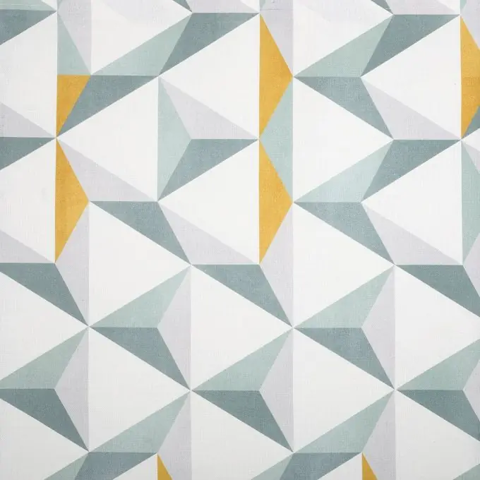 Halbgeflochtener Baumwollstoff mit Dreiecken Premium