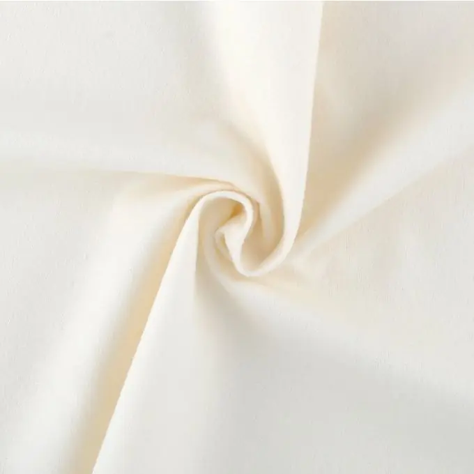 Handgefertigt Bio Flanellstoff Ecru