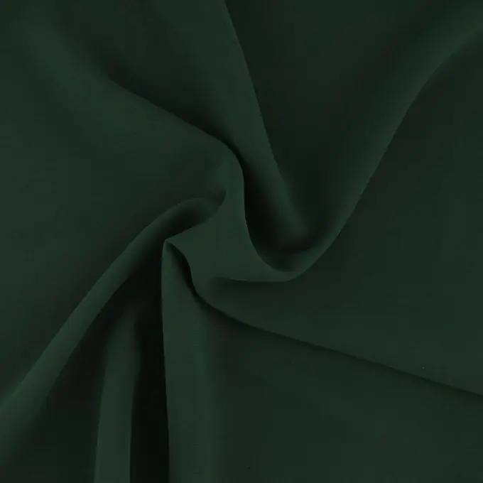 Crêpe-Stoff Dunkelgrün Mengenrabatt