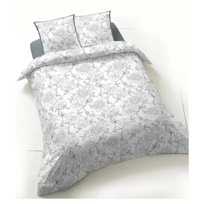 Bettwäsche-Set 2 Personen Vogel Blumen Bestpreis