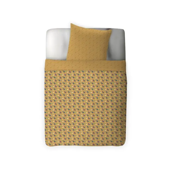 Gratis Versand Bettwäsche-Set Lama gelb