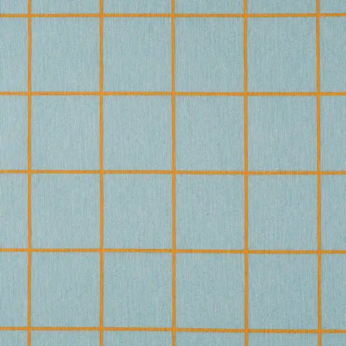 Geld-Zurück-Garantie Dicker Baumwollstoff Blau Karos Gelb