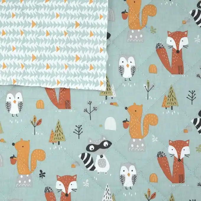 Ausverkauf Steppstoff Tiere Grün