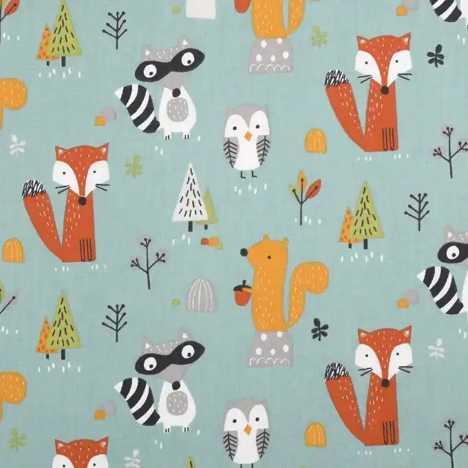 Top-Preis Baumwollstoff mit bunten Tiermotiven