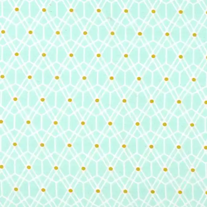 Preis Gesenkt Baumwoll-Popeline mit Rautenmuster in Türkisgrün