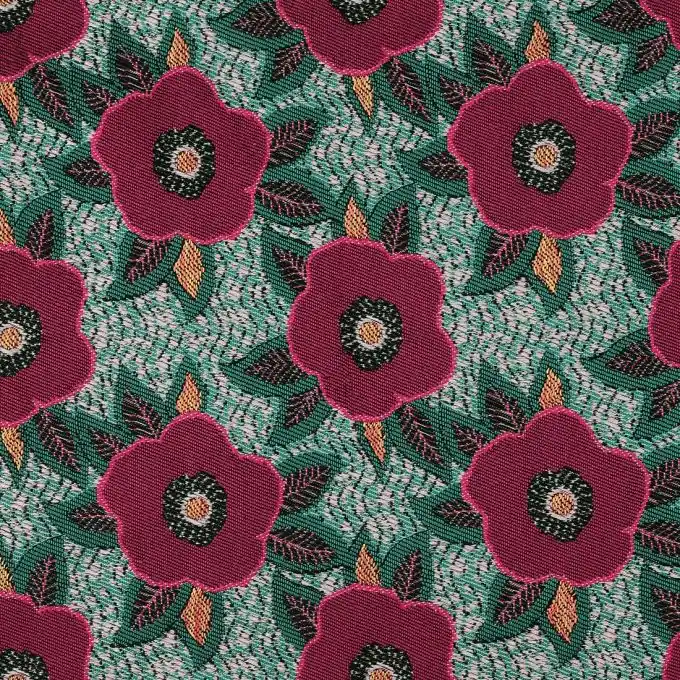 Jacquard nora vert 140cm Letzte Chance