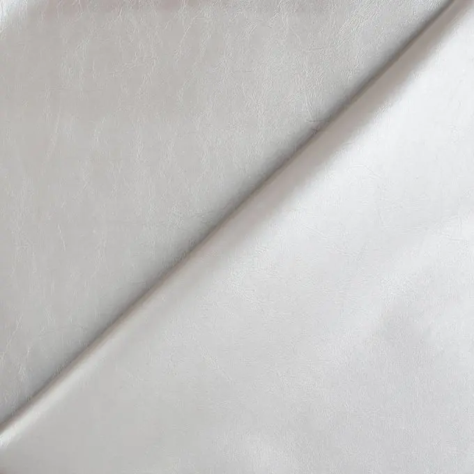 Zertifiziert Kunstleder, einfarbig Silber
