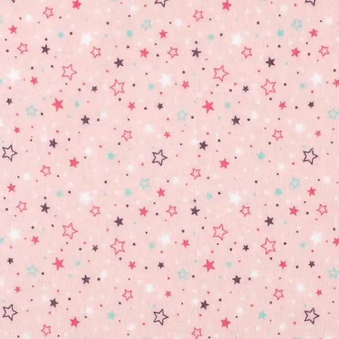 Flanell Baumwolle Sterne rosa Nur Für Kurze Zeit