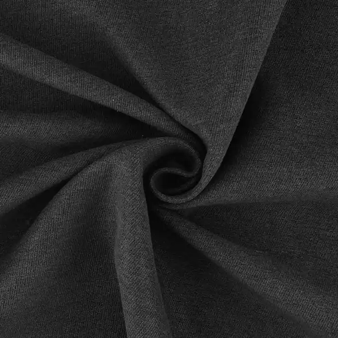 Samtiger Köperstoff Anthrazit Geprüft