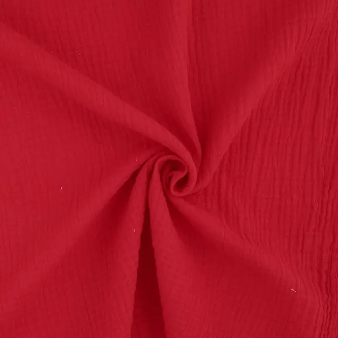 Hochwertig Musselin Baumwolle Rot