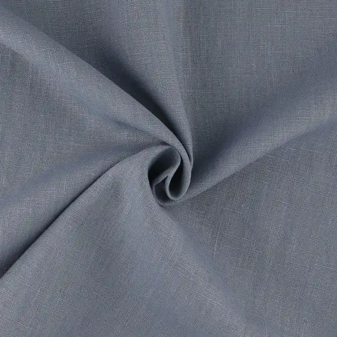 Schnäppchen Blauer / grauer Leinenstoff