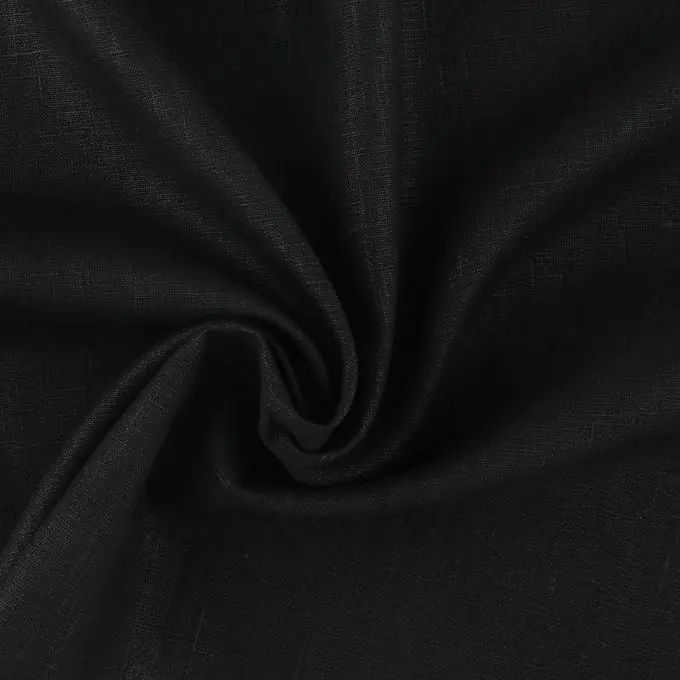 Gratis Versand Leinenstoff, einfarbig schwarz