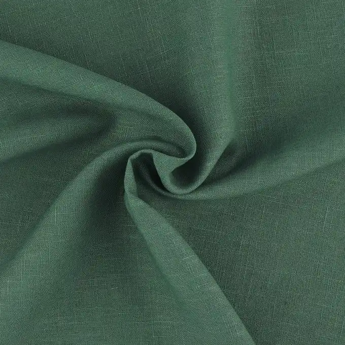 Leinenstoff, einfarbig dunkelgrün Direktkauf