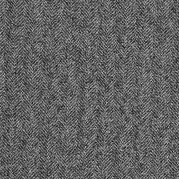 Heute Kaufen Wollstoff Fischgrätenmuster grau
