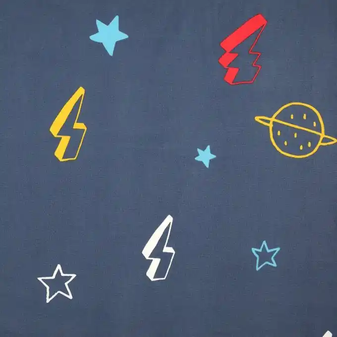 Saisonangebot Toile a drap super heros bleu 144cm