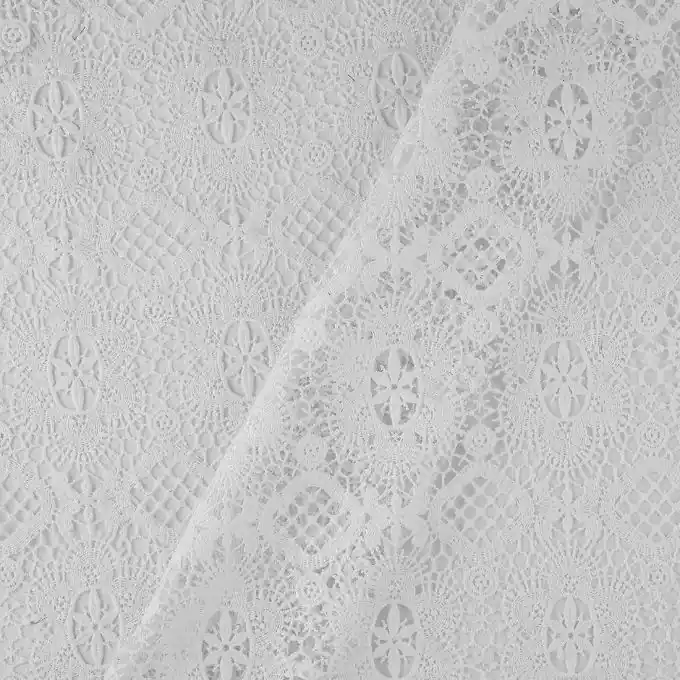 Preiswert Guipure Rosette weiß