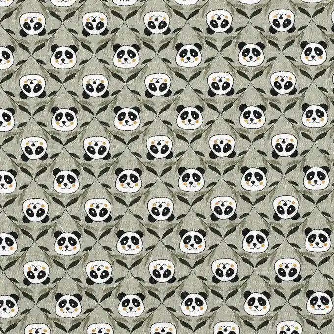 Bio Baumwollstoff Panda khaki Must-Have