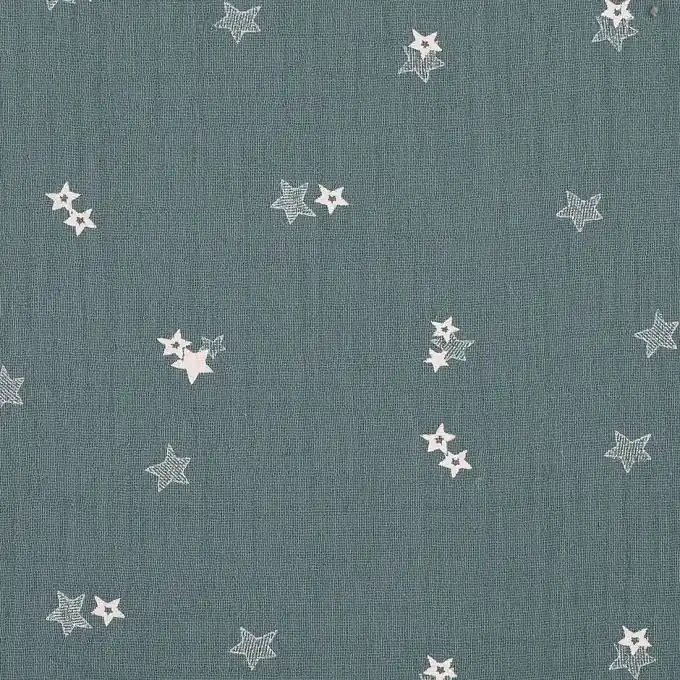 Ab Werk Doppelte Gaze Baumwolle Stern grün