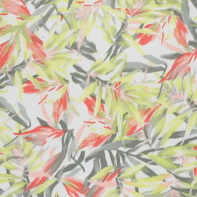 Satin Baumwollstoff Palmen Premium