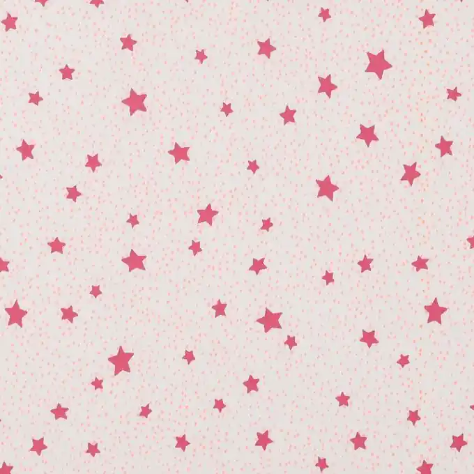 Ab Werk Satin Baumwollstoff Stern rosa