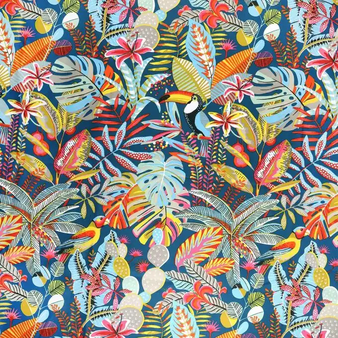 Bestpreis Dicker Baumwollstoff Entenblau