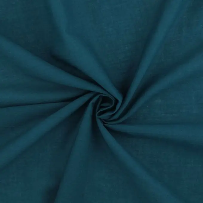 Baumwoll-Voile Stoff Uni Petrolblau 145cm Breite Preis Gesenkt