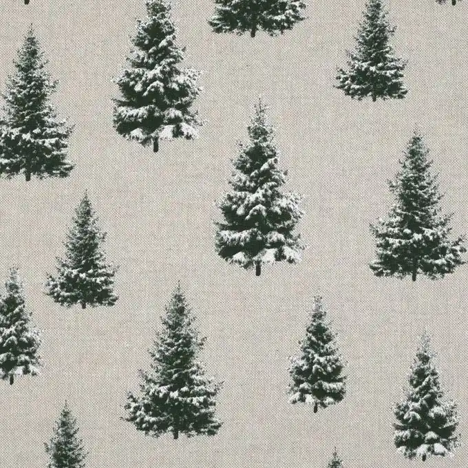 Preisreduziert Dicker Baumwollstoff mit Weihnachtsbäumen