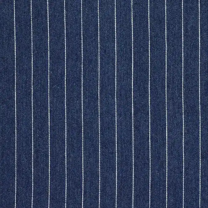 Jeansstoff Weiß Gestreift 140cm Breite Kostenloser Rückversand