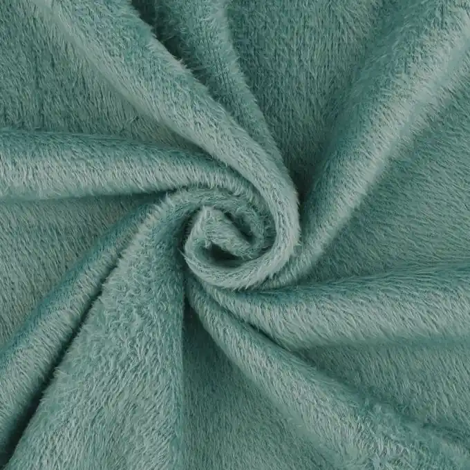 Molton- und Fleecegewebe, einfarbig seladongrün Premium