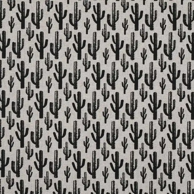 Online Kaufen Dicke Baumwolle mit schwarzem Kaktusmuster