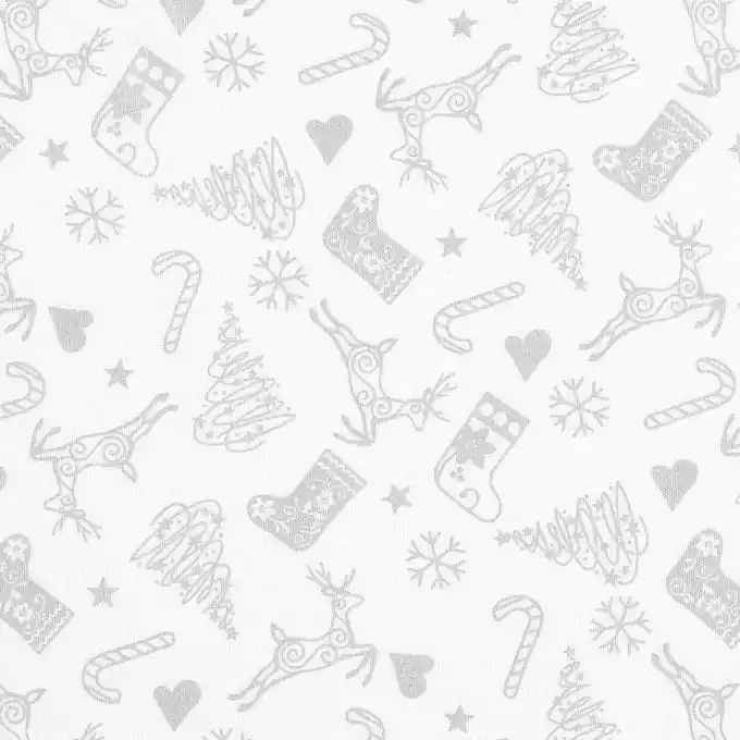 Kracherpreis Cretonne cerfs argent 140cm