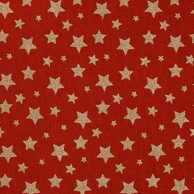 Wochenendangebot Baumwollstoff Rot Serne Gold