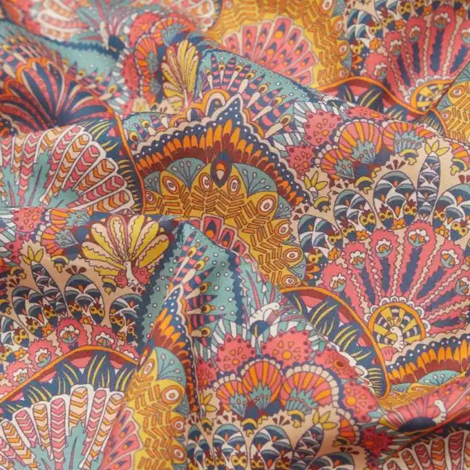 Direktkauf Baumwollstoff liberty peacock parade Bunt