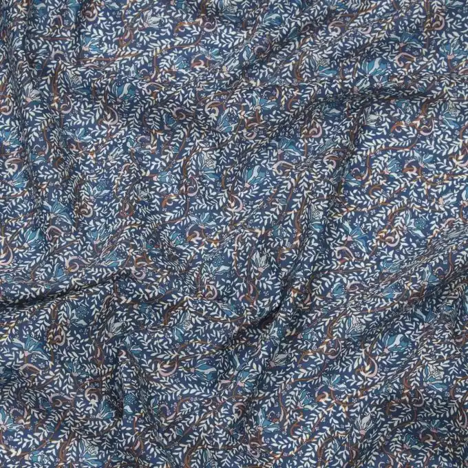 Baumwollsotff liberty fuschia drop Blau Versand Am Gleichen Tag