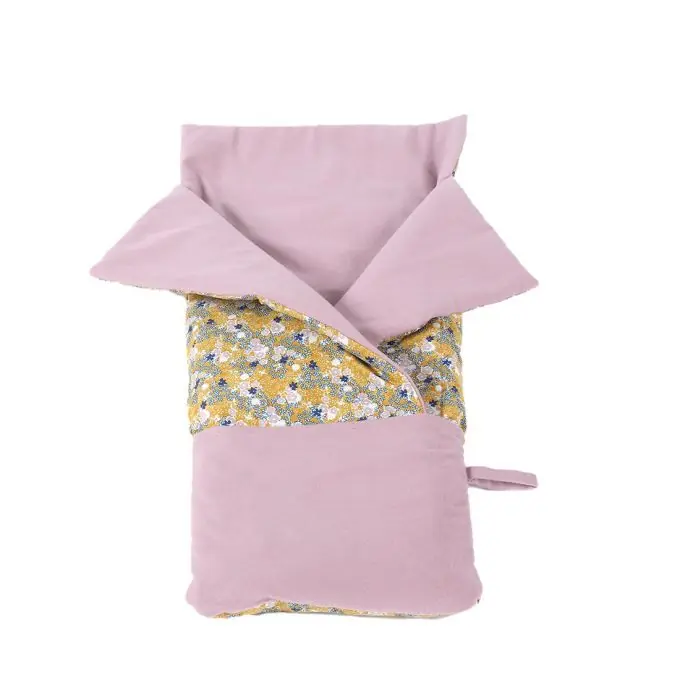 Direkt Vom Hersteller Wickelauflage aus Bio-Baumwolle Blumen rosa