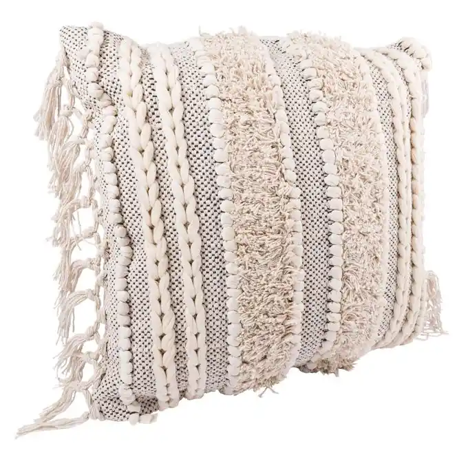 Marokkanisches Kissen Pompons schwarz Nur Für Kurze Zeit