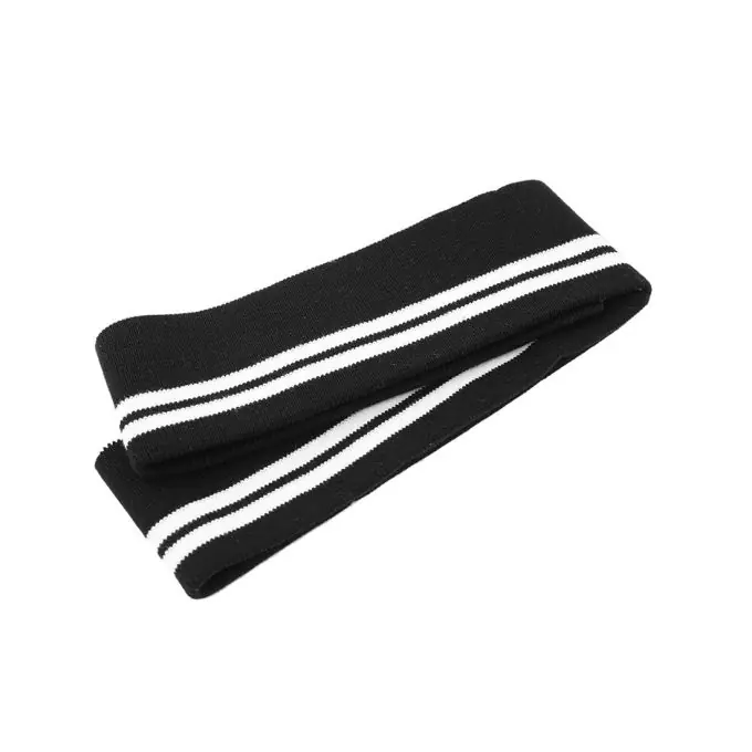 Echt Bündchen Schwarz/ Weiß Gestreift