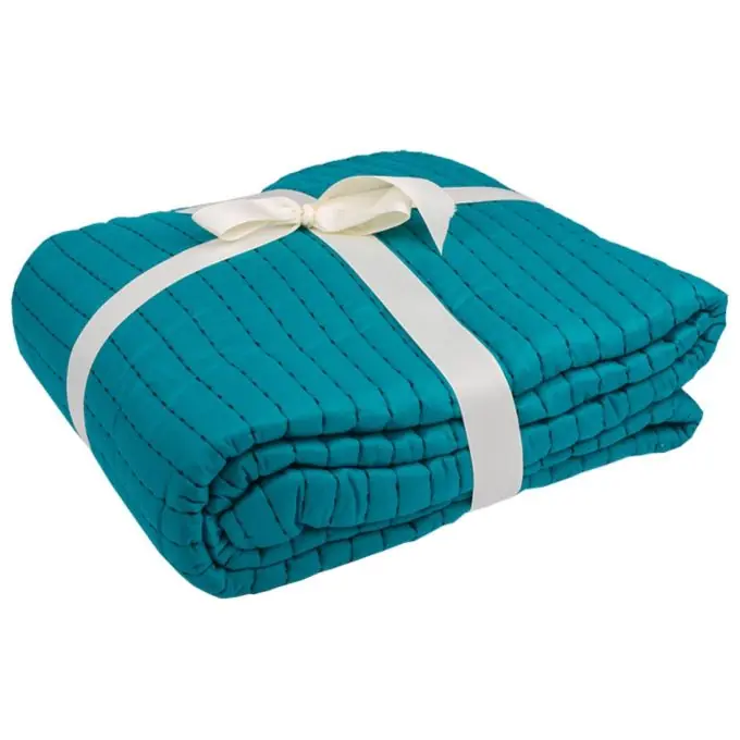 Billig Dicke Tagesdecke blau