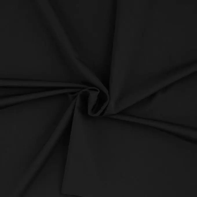 Stoff Stretch Badeanzug Schwarz Echt